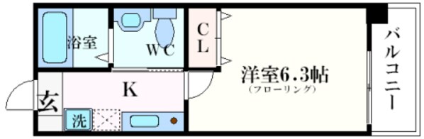 ダイドーメゾン阪神西宮駅前の物件間取画像